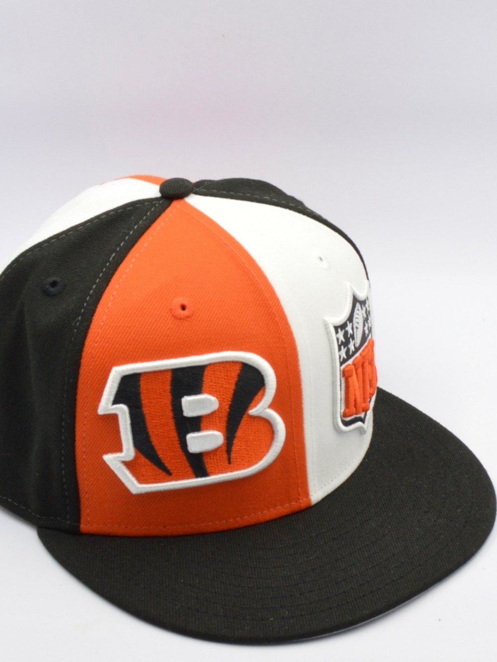 New Era 59Fifty Cincinnati Bengals Orange & Black Football Fitted Hat Size 7 3/8